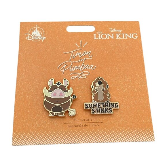 Disney Store Lion King Timon and Pumbaa Something Stinks Disney Duos Pin Set - Picture 5 of 7